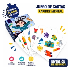 Crazy flipJuego De Cartas Rapidez Mental Familiar Niños Adultos