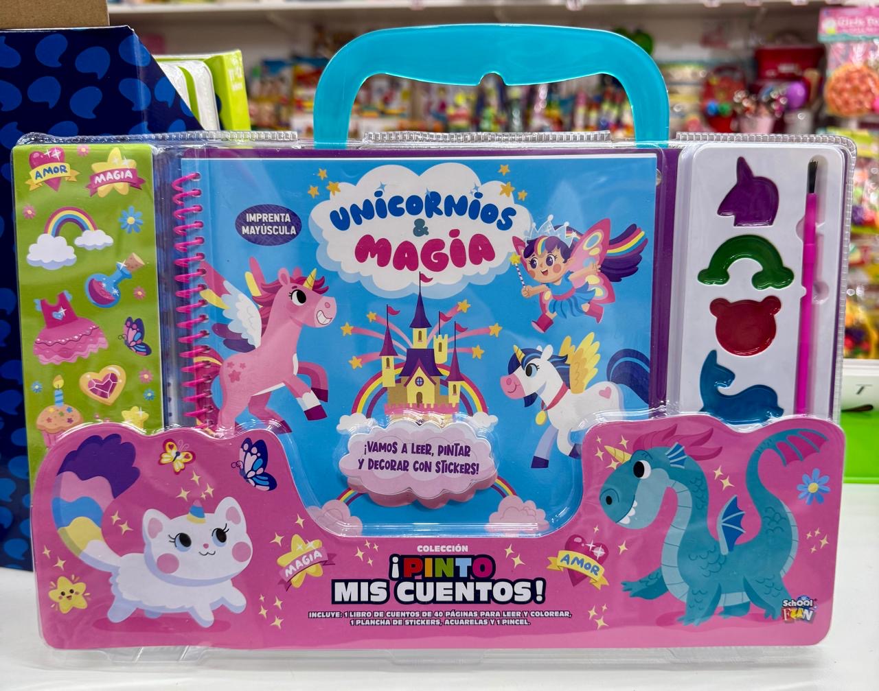 VALIJIITAS CON CUENTOS Y ACUARELAS UNICORNIOS Y MAGIA