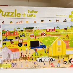 PUZZLE Y SUPER LUPA CAMPO