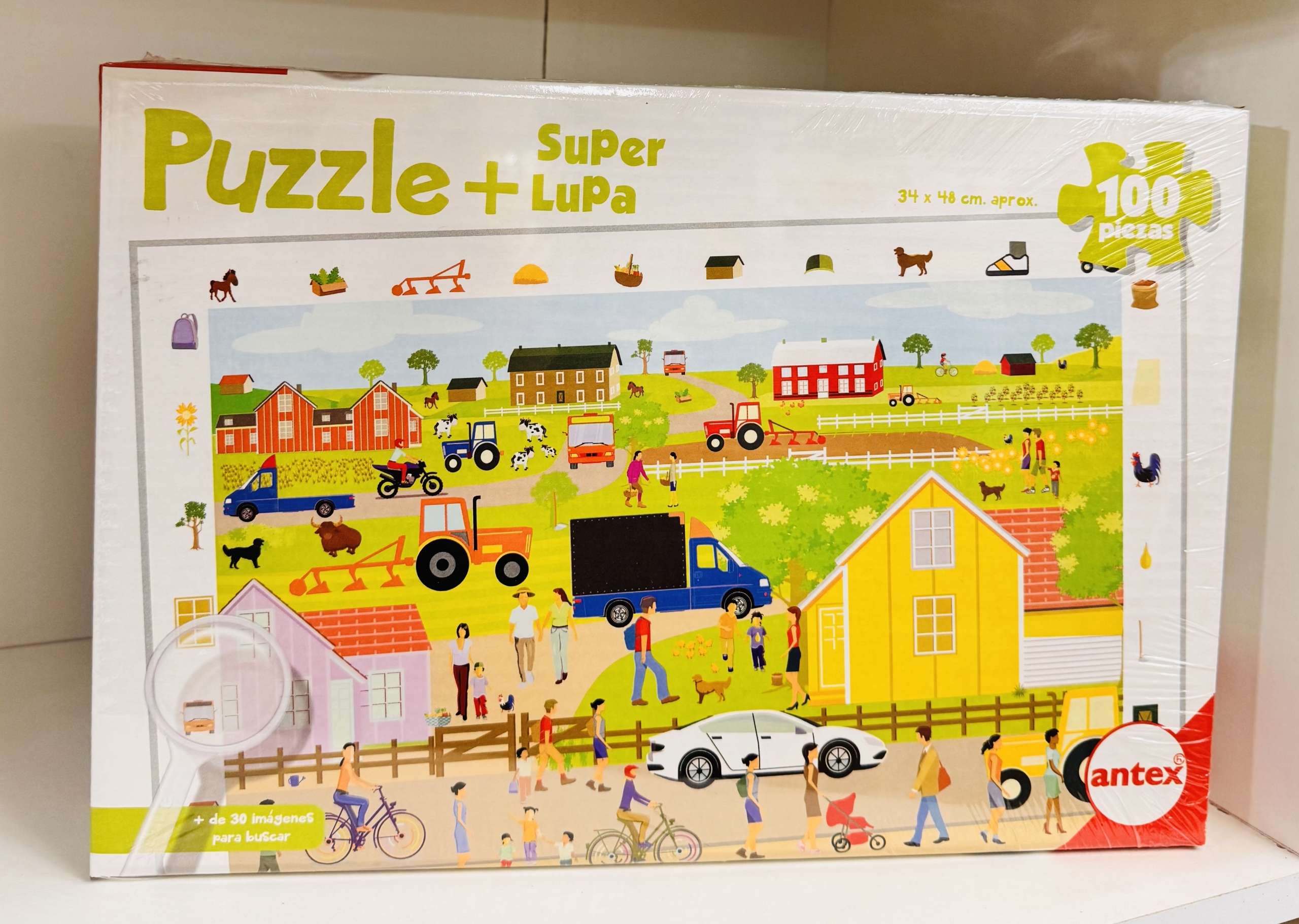 PUZZLE Y SUPER LUPA CAMPO