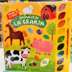 PINTO CON ACUARELAS GRANJA