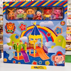 parque plim plim plaza grande c/tobogan y 6 personajes