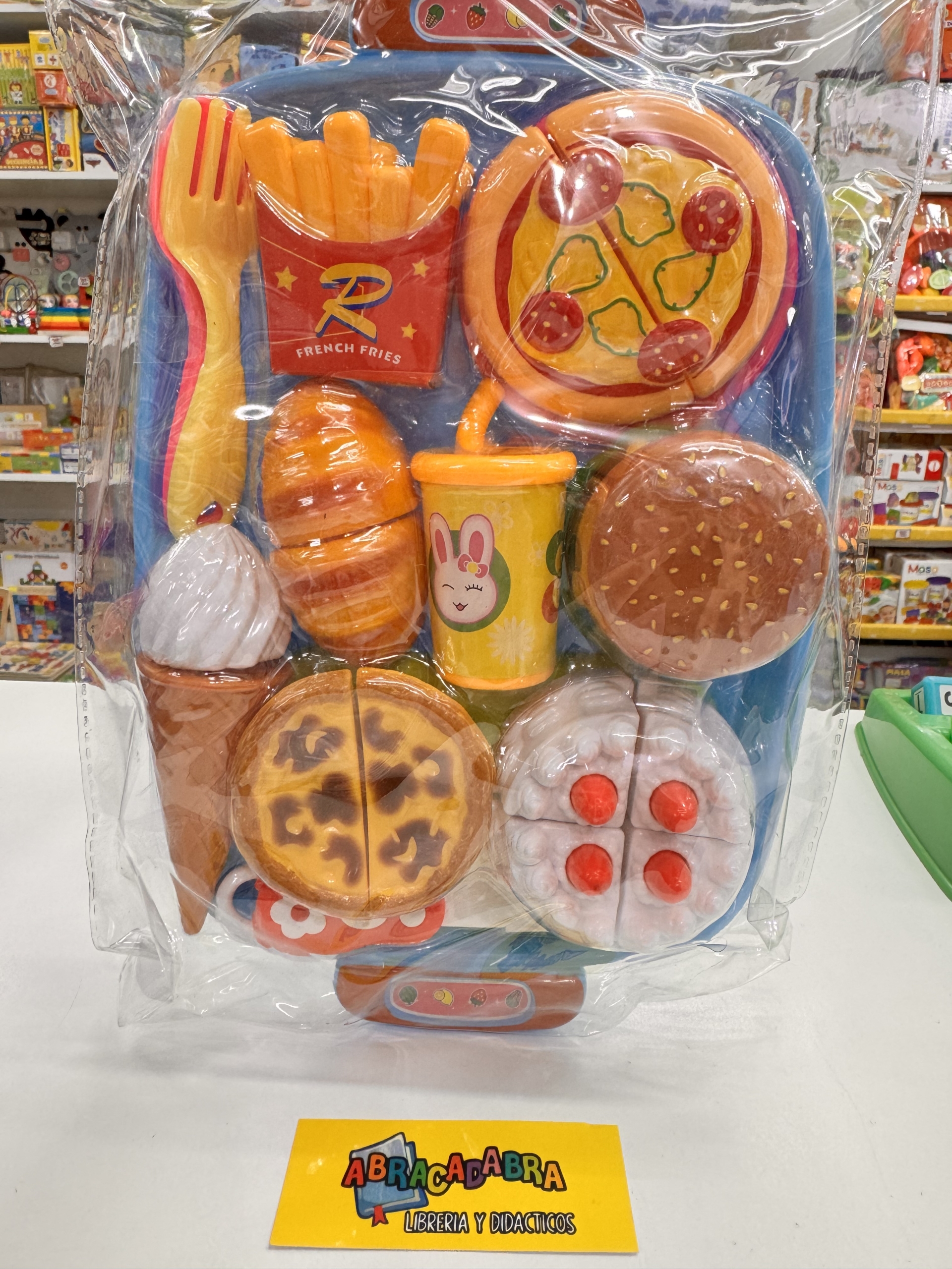 COMIDA CHATARRA EN BANDEJA CON ABROJO