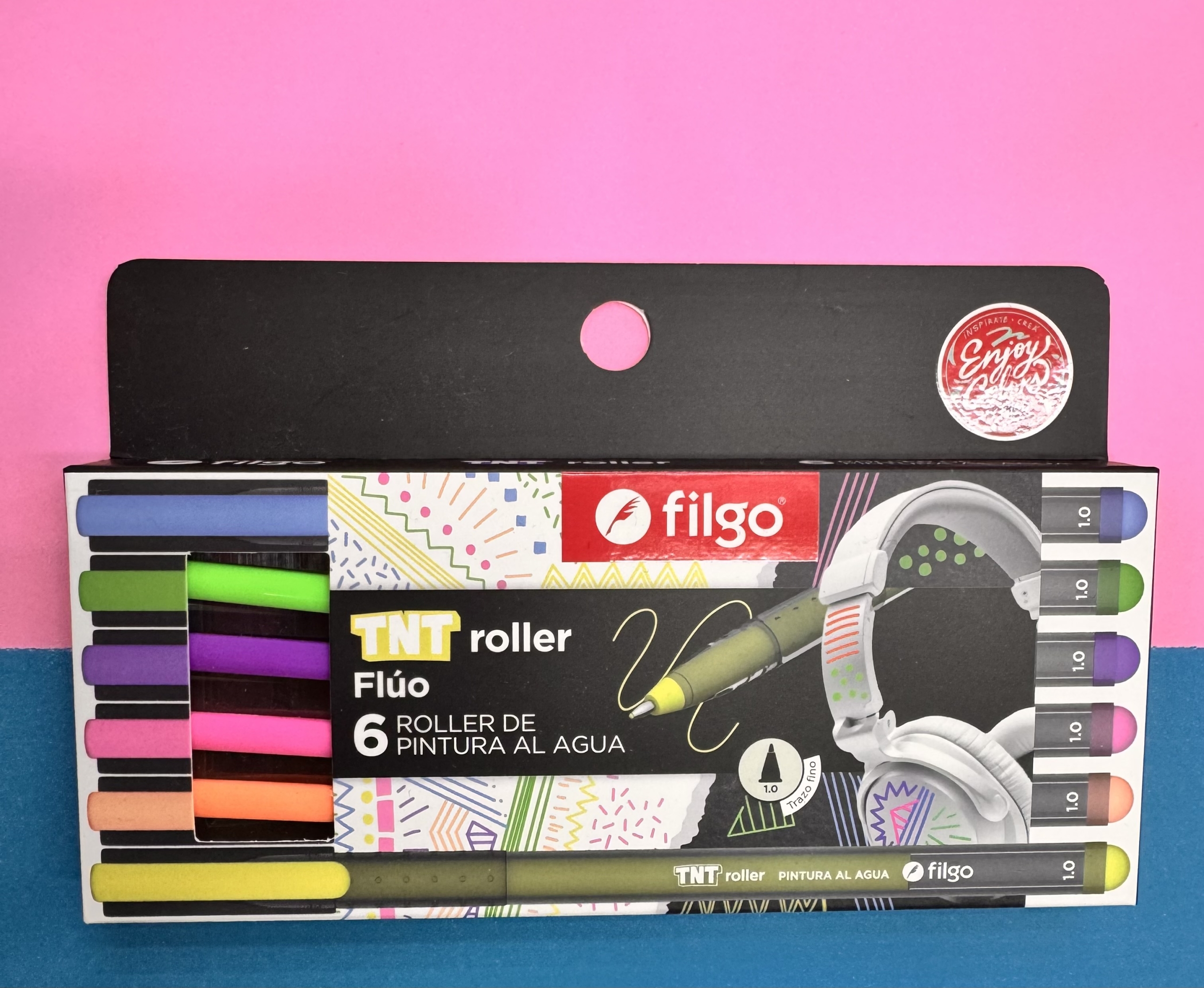 Boligrafos fluor x 6