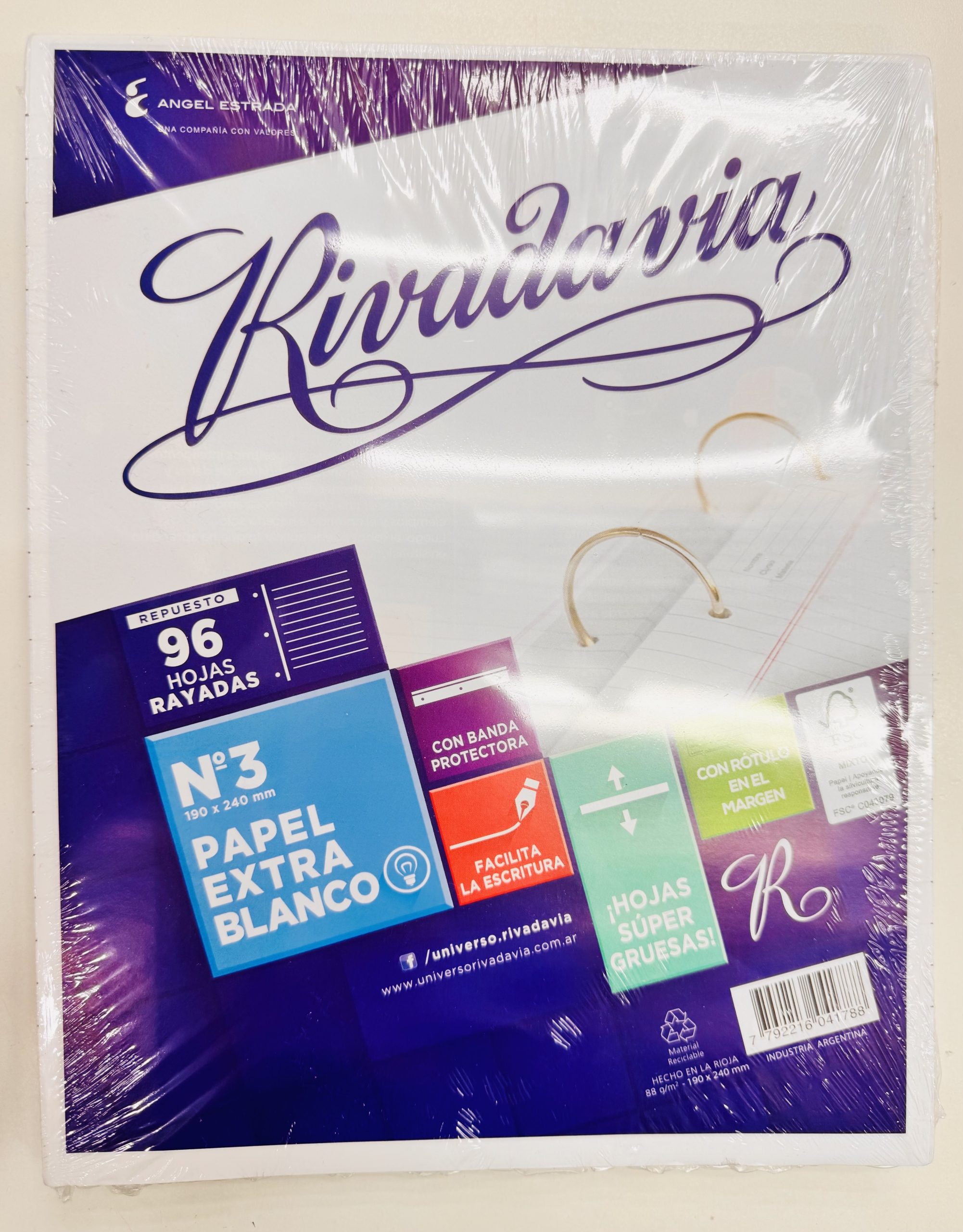 BLOCK RIVADAVIA MARGEN REFORZADO X96HJ