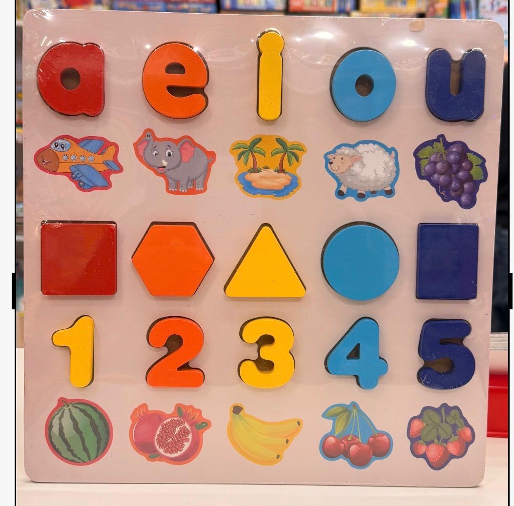 Encastre vocales ,formas y numeros